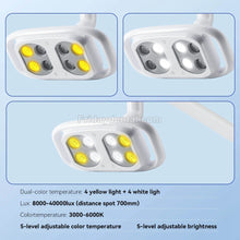 10W Dental Chair Light Infrared Inductive Oral Lamp 8 LED Dual-Color Adjustable