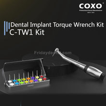 COXO C-TW1 Universal Dental Implant Torque Wrench Handpiece Kit with 16 Screwdrivers