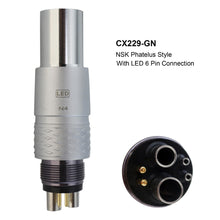 YUSENDENT COXO Dental LED Coupler 6 Hole Turbine Handpiece Coupling Fit KaVo NSK Sirona