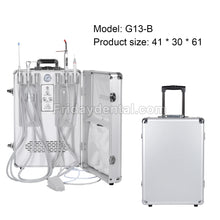 Getidy G13-B Portable Dental Unit with Compressor+ Curing Light +Scaler Handpiece +2/4 Holes