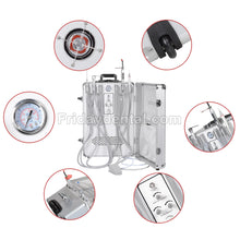 Getidy G13-B Portable Dental Unit with Compressor+ Curing Light +Scaler Handpiece +2/4 Holes