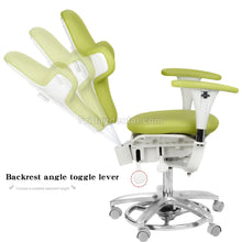 QY MDS-E3 Ergonomic Dental Microscope Stool Operator Chair with Armrest PU Leather