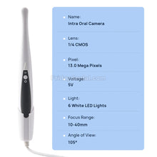Dental Wired Intraoral Camera USB with 6 LED Lights 1/4 CMOS 13.0 Mega Pixels