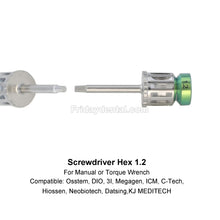 Dental Universal Implant Prosthetic Kit Screwdriver Multi-Unit Abutment Driver Wrench Set