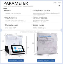 Brushless Dental Electric Motor with Automatic Water Supply Bottle LCD Touch Screen